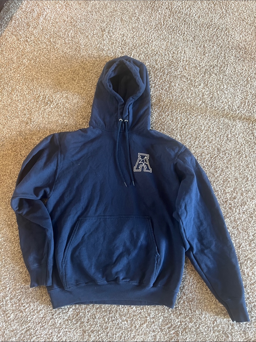Port and Company Navy Hooded Sweatshirt with 'A' Patch